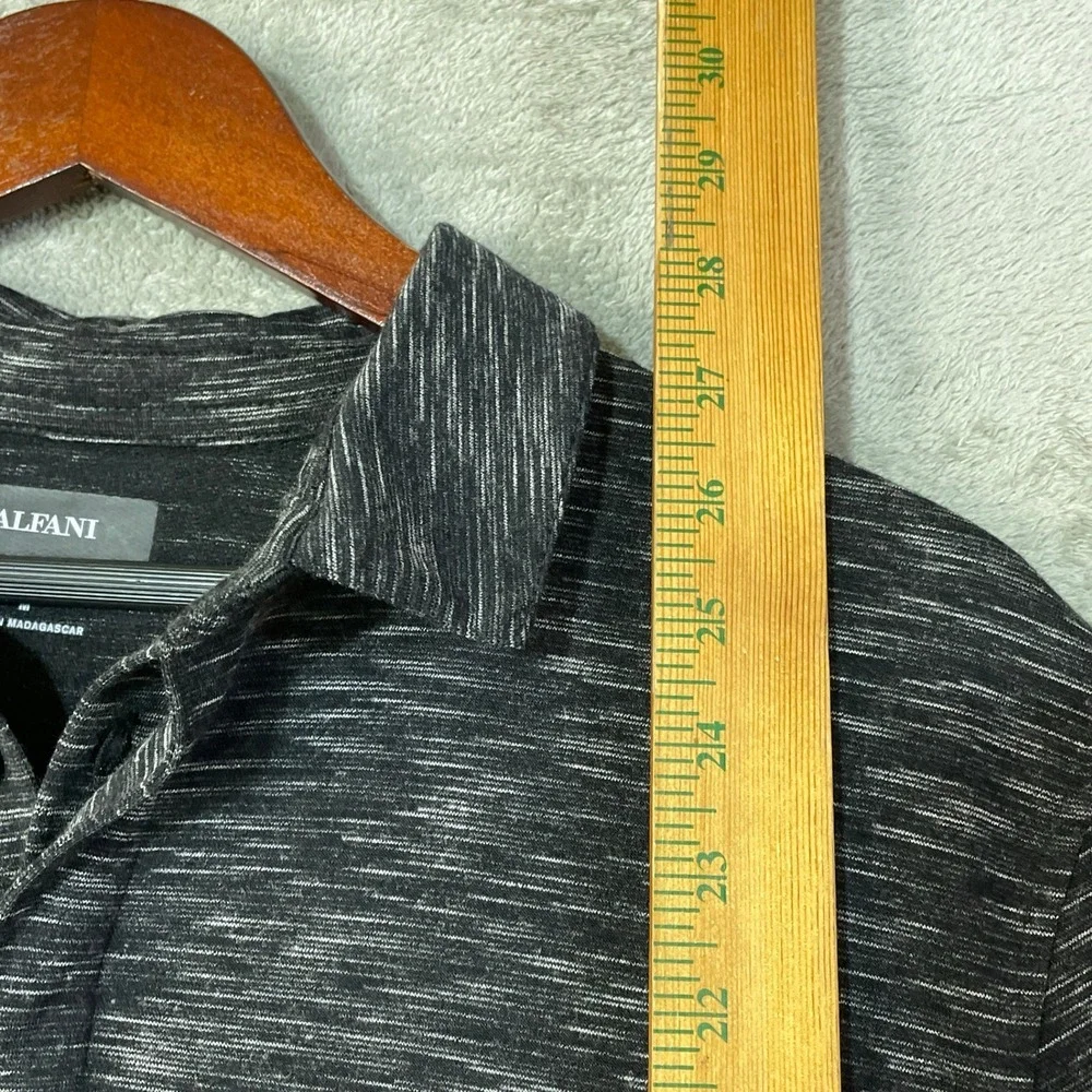 NWOT Alfani Polo Shirt Mens Size M Gray Polyester Blend Stretch Casual